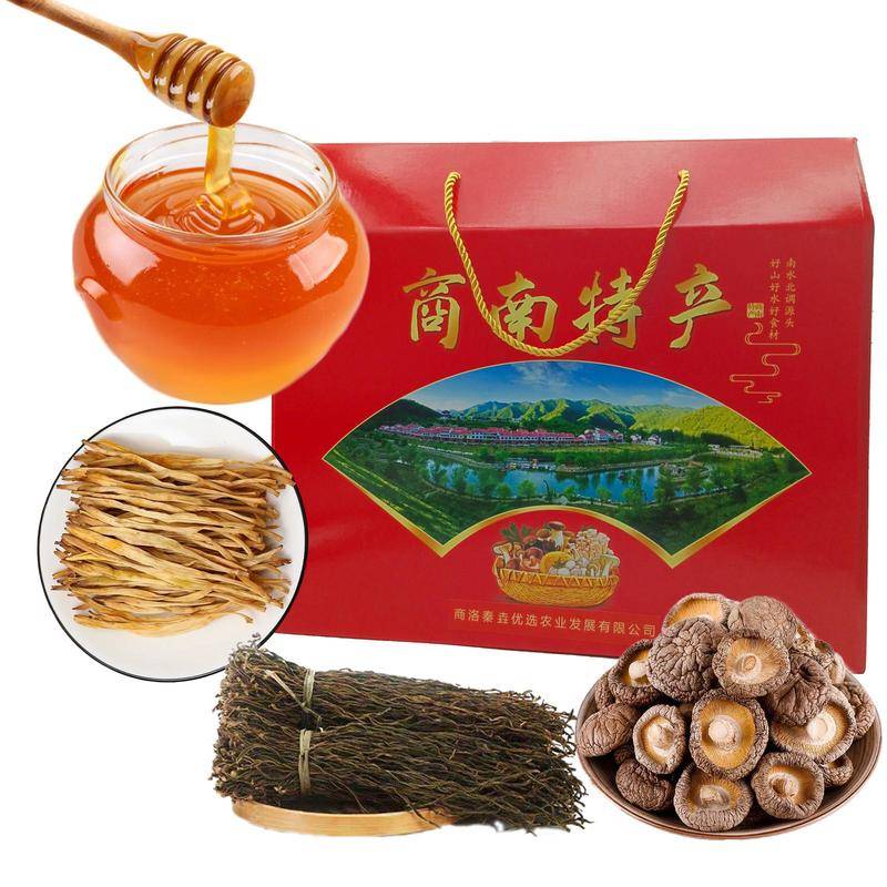 商南县青悠园干菜+蜂蜜组合礼包2000g 